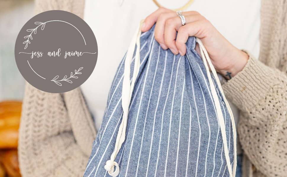 Reusable Bread Bags For Homemade Sourdough Bread - 3 Pack XL bags - 16.5 x 12 in.
