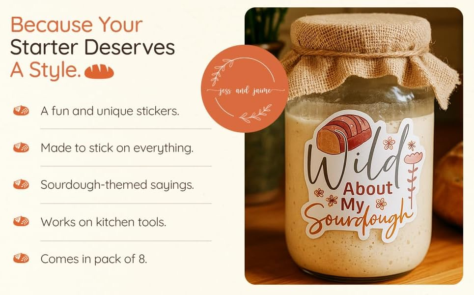 Sourdough Meme Stickers for Bakers – 8-Pack Waterproof Viny