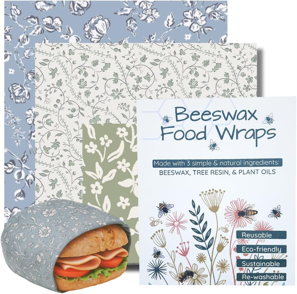 Beeswax Food Wraps 3 Pack (S, M, L)