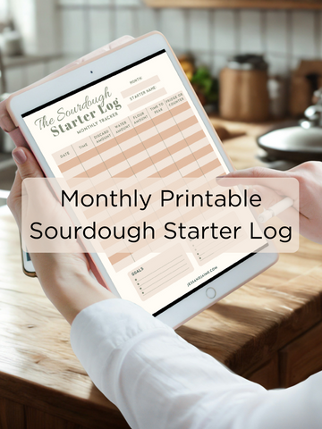 Printable Sourdough Starter Log | 13-Page Digital Download for Easy Tracking