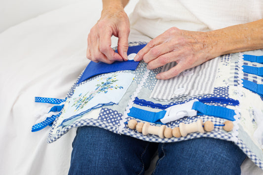 Fidget Blanket for Adults with Dementia, 20 X 12 in.