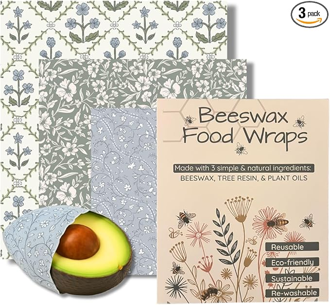 Beeswax Food Wraps 3 Pack (S, M, L)