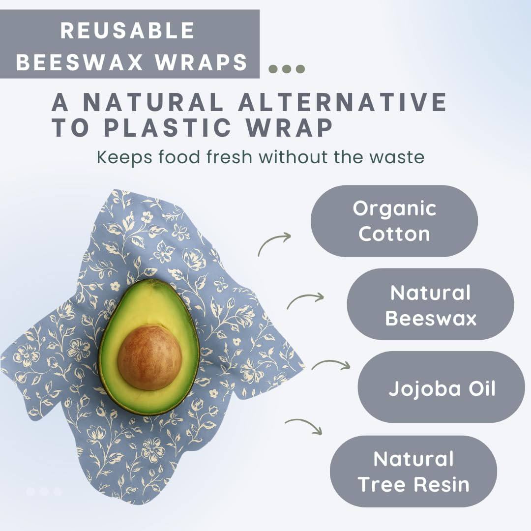 Beeswax Food Wraps 3 Pack (S, M, L)