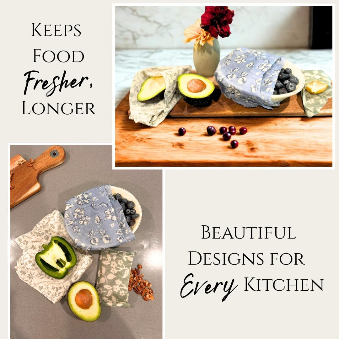 Beeswax Food Wraps 3 Pack (S, M, L)